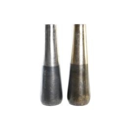 DKD Home Decor Jarrón Moderno de Aluminio Dorado y Plateado 15.5x49.5x15.5 cm - Colección Dole (2 Unidades) Precio: 113.58999993. SKU: S3038752