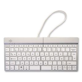 R-Go Tools Teclado ergonómico dividido R-Go Split Break con software de pausa, AZERTY (BE), Bluetooth, blanco