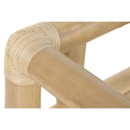 DKD Home Decor Sofá Tropical de Bambú y Ratán, Set de 4 Piezas, 135 cm Ancho x 70 cm Largo x 80 cm Alto