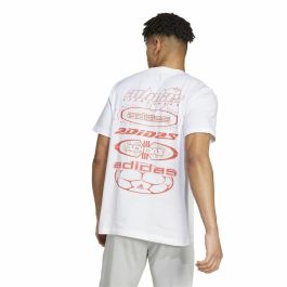 Camiseta de Manga Corta Hombre Adidas House Of Tiro Summer Graphic Blanco