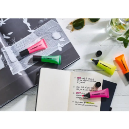 Stabilo Marcador Fluorescente Neón Rosa Caja 10 Unidades