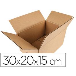 Caja Para Embalar Q-Connect Americana Carton Reciclado Canal Simple 5 mm Color Kraft 300x200x150 mm 20 unidades