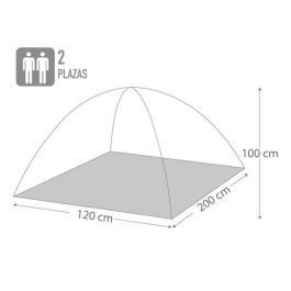 Color Baby Tienda de campaña Iglú Dome para 2 personas - Camping y Exterior - 120x200x100 cm - Poliéster, PE y Acero