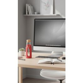 Bewinner Botella de Agua de Vidrio y Silicona 560ml 7x7x22.5 cm