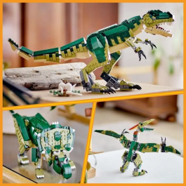 Lego 31151 T-Rex 3 en 1: Dinosaurio de juguete Triceratops o Pterodáctilo