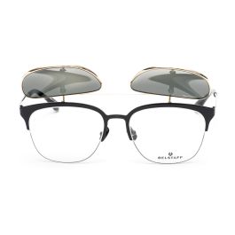 Montura de Gafas + Gafas de sol Belstaff HATCHER-NEGRO-DORADO-W Ø 55 mm Clip On