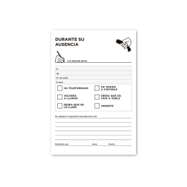 Liderpapel Talonario 103 Ausentes Octavo Original 105 x 155 mm