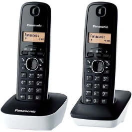 Panasonic KX-TG1612FRW Duo Teléfono Inalámbrico Contestador Automático Negro Blanco Precio: 51.49999943. SKU: B1BRJCZY43
