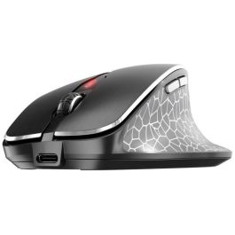 Cherry JW-8600 Ratón ergonómico inalámbrico MW 8C ERGO, Óptico RF + Bluetooth, 3000 DPI, Negro/Gris
