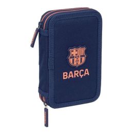 Safta Plumier Doble FC Barcelona 2ª Equipación, 29 piezas, 12,5x19,5x4cm, para niños a partir de 3 años