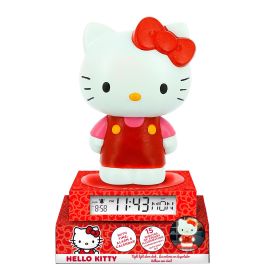 Kids Euroswan Lámpara 3D Hello Kitty & Friends con Despertador, Fecha, Luces y Sonido para Niños