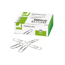 Clips Zinc Q-Connect N 1 Labiados 20 mm Caja De 100 Unidades