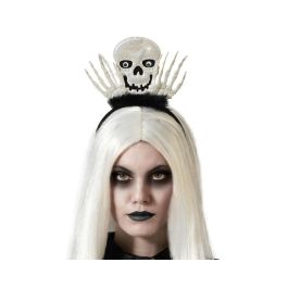 Diadema Halloween con Calavera y Arañas de Brillo – Accesorio Espeluznante para Disfraz