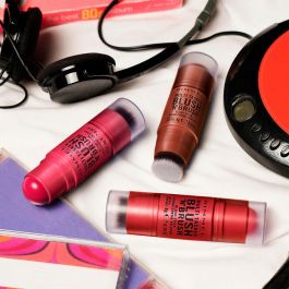 Rimmel London MULTI-TASKER BLUSH 'N' BRUSH Stick #300-Nearly Suede - Rubor en Barra con Brocha, 8 gr, Textura Cremosa, Vegano, Resistente al Agua