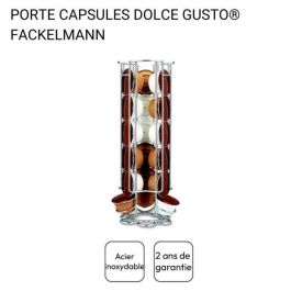 Fackelmann FAC1717199483606 - Juego de café con Portacápsulas Dolce Gusto y Espumador de Leche