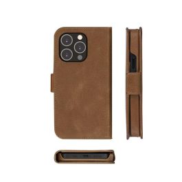 dbramante1928 Lynge Funda tipo cartera 2 en 1 con soporte desmontable para iPhone 14 Pro, Marrón