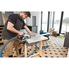 Bosch Professional GKS 18V-57 G Sierra circular inalámbrica para construcción, con 2 baterías 4.0Ah, cargador GAL 18V-40, L-Case