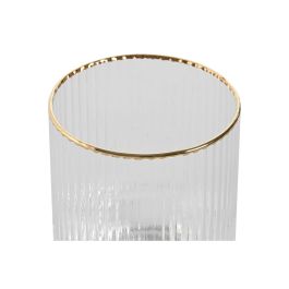 Vaso Basicos DKD Home Decor Transparente Dorado 8 x 10 x 8 cm Set de 6 Vaso Basicos DKD Home Decor Transparente Dorado 8 x 10 x 8 cm Set de 6