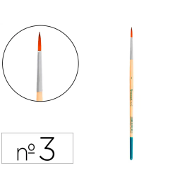 Liderpapel Pincel nº 3 Punta Redonda Pelo Sintético Certificado FSC para Acrílica y Acuarela Precio: 15.1613. SKU: B1DE8NKVVN