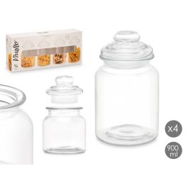 Set 4 Tarro Tapa Vidrio 900Ml Vivalto 46X20CM (8 Unidades) Precio: 73.50000042. SKU: B1G98EXXQ9