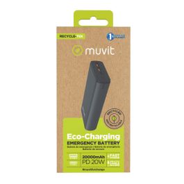 Powerbank Muvit for Change DP200G-R-PD Negro 20 W