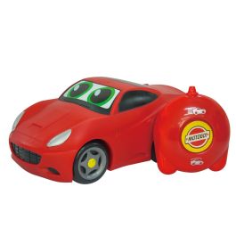 Tachan Coche de Carreras RC Rojo de Goma con Mando de 2 Botones para Niños +18 Meses