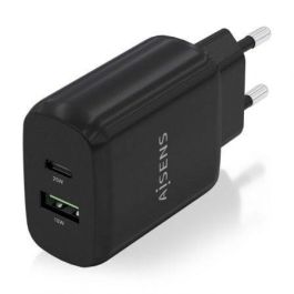 AISENS - CARGADOR 25W, 1xUSB-C PD3.0, 1xUSB-A QC3.0, NEGRO AISENS - CARGADOR 25W, 1xUSB-C PD3.0, 1xUSB-A QC3.0, NEGRO