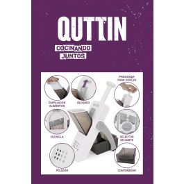 Quttin Cortador de Verduras 4 en 1, 14.5x14.5x33 cm, 735 g (6 Unidades)