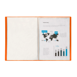 Liderpapel Carpeta Escaparate 47481 10 Fundas Polipropileno Traslúcida Din A4 Naranja Frosty