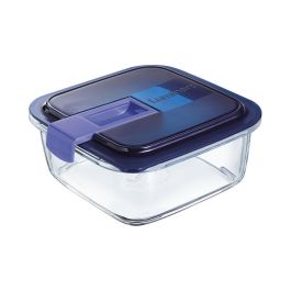 Fiambrera Hermética Luminarc Easy Box Azul Vidrio (6 Unidades) (1,22 L)