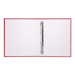 Liderpapel Carpeta de 4 anillas 25mm Folio Cartón Forrado Color Rojo