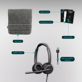 Auriculares con Micrófono Epos 1001253 Negro