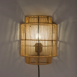 Aplique Mirpur Khas SKD-W1025 Madera Estilo Natural Mediterráneo para Salones Comedores Dormitorios