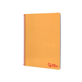 Liderpapel Cuaderno Espiral A4 Wonder Tapa Plástico 80 Hojas 90gr Pauta Estrecha 2,5mm con Margen Color Naranja