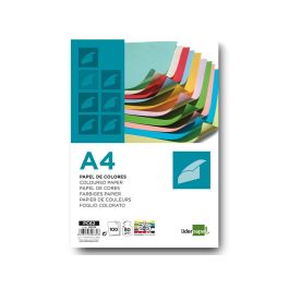 Papel Color Liderpapel A4 80 gr 25 Colores Surtidos Paquete De 100 Hojas