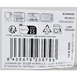 La Mediterranea Fuente Rectangular 30 x 20 cm Blur Elite Brillo