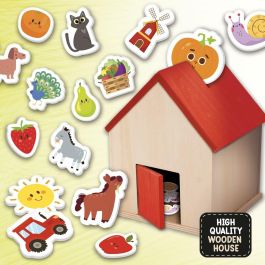 Lisciani LIS8008324105403 Casa de Madera con Elementos Agrícolas, Juguete Educativo que Desarrolla la Concentración