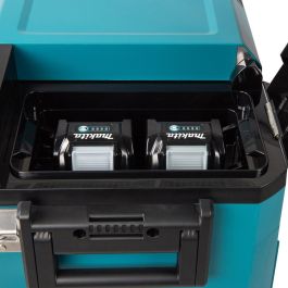Makita CW004GZ Caja Refrigeradora y Calentadora 40V, Portátil 29 L, -18 a 60 °C, Batería/Corriente/CC