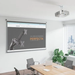 Aisens Soporte de Techo Universal Giratorio Inclinable para Proyector Blanco