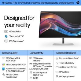 HP Monitor S7 Pro 727pk / 27" / 4K / HDMI-DisplayPort-USB(A)-USB(C) / Regulable Altura HP Monitor S7 Pro 727pk / 27" / 4K / HDMI-DisplayPort-USB(A)-USB(C) / Regulable Altura