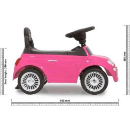 Ociotrends Correpasillos Fiat 500 Rosa 61x38.30x28 cm con Luces y Sonidos