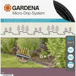 Gardena Kit de Inicio Riego Micro-Drip-System S, 15 m Manguera Hileras de Plantas