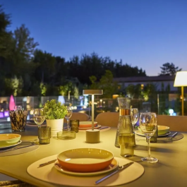 Lumisky ROBY GREY Lámpara de Mesa Inalámbrica H30 cm Aluminium Touch Gris Claro LED