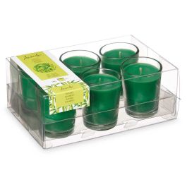 Set 6 Velas en Vaso de Vidrio con Bambú Acorde 16x6.5x11 cm - Verde (12 Unidades) Set 6 Velas en Vaso de Vidrio con Bambú Acorde 16x6.5x11 cm - Verde (12 Unidades)