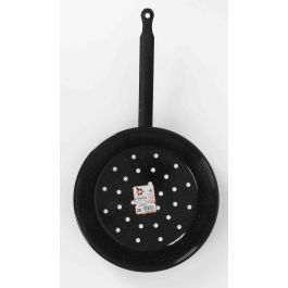 La Estrella Sarten Castanyera o Parrilla para Castañas, 28 cm, Diseño Jaspeado, Hierro Fundido, 7.85 kg, 29.5 x 4.5 x 53 cm (10 Unidades)