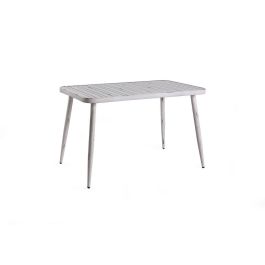 Mesa Comedor Terraza Y Jardin DKD Home Decor Blanco Rozado 75 x 75 x 120 cm