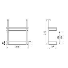 Emuca Estante para tarros de especias Titane, Acero, Gris antracita