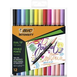 Bic Rotulador Intensity Tip Felt Punta Fina-Pincel, Surtido Mixto 12 Colores, Ideal para Handlettering y Caligrafía Precio: 11.49999972. SKU: B19YDRERKJ