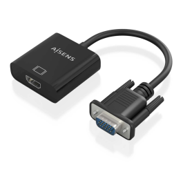 Cable Conversor Aisens A115-0873/ VGA Macho/ HDMI Hembra - Jack 3.5 Hembra - MicroUSB / 20cm/ Negro Precio: 11.99804903. SKU: B1C7XTJXY5