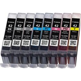 Canon CLI-42 Multipack Tinta Original para Pixma Pro-100 / 100s, 8 Colores (BK, GY, LGY, C, M, Y, PC, PM) 13ml Precio: 118.49999964. SKU: S7166417